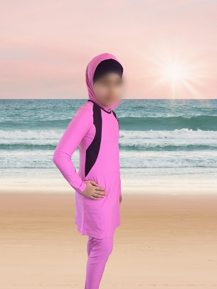 Kinder Badeanzug SEBU rosa - Burkini